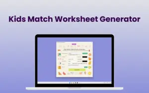 Kids Match Worksheet Generator Feature Image