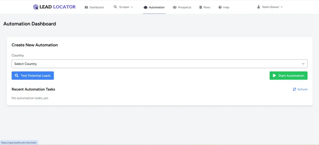Lead Locator Automation Dashboard