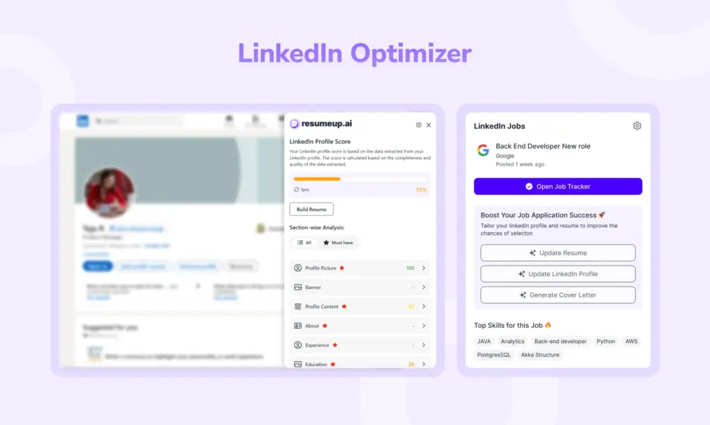 ResumeUp.AI LinkedIn Optimizer
