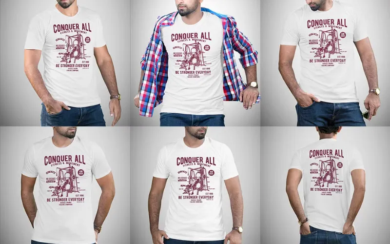 Collage of Men T-shirt Mockups