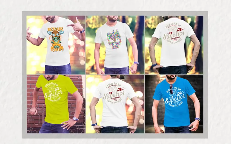 Collage of Men T-shirt Mockups