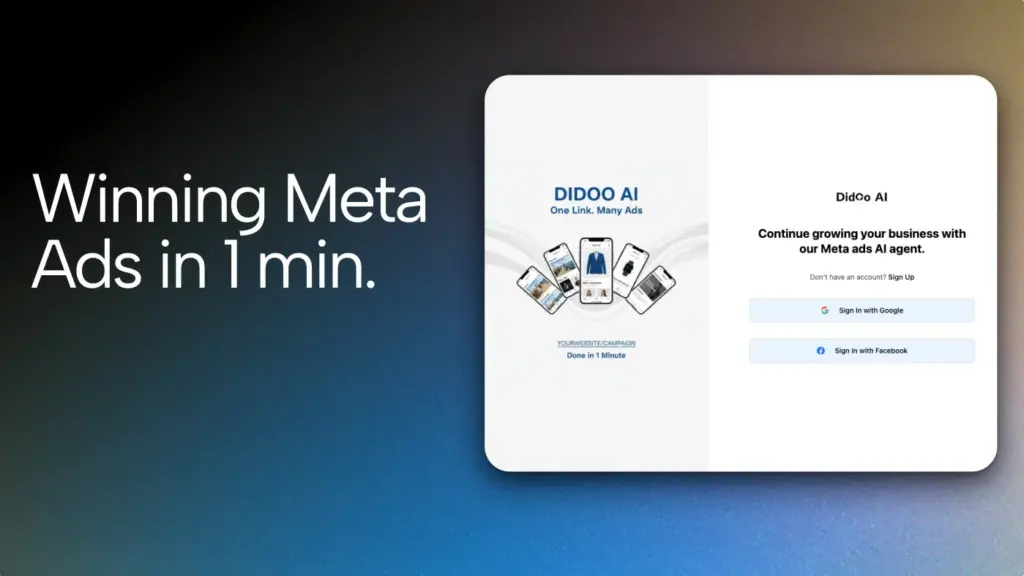 Meta Ads Creation In a Minute with DIdoo AI