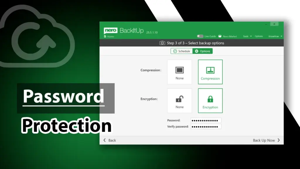 Password Protection using Nero Backit