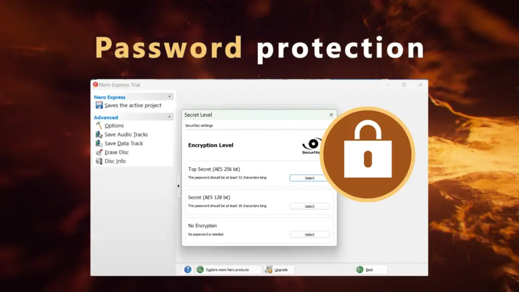 Password Protection by Nero Express