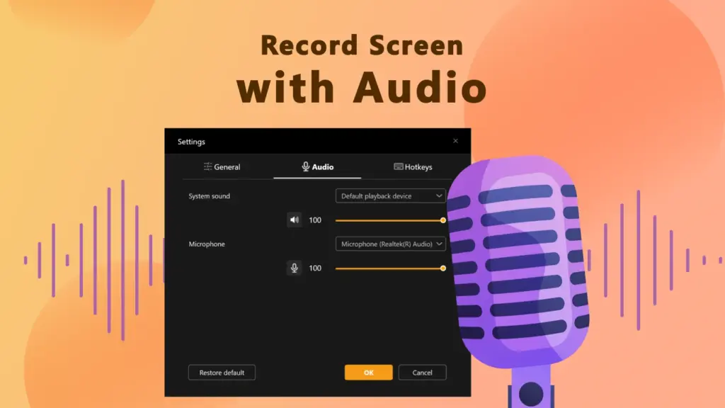 Record screen with audio With Nero