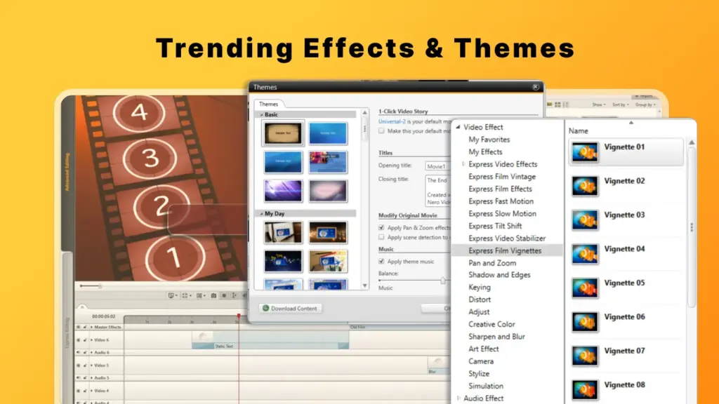 Trending Effects & Themes of Nero Video