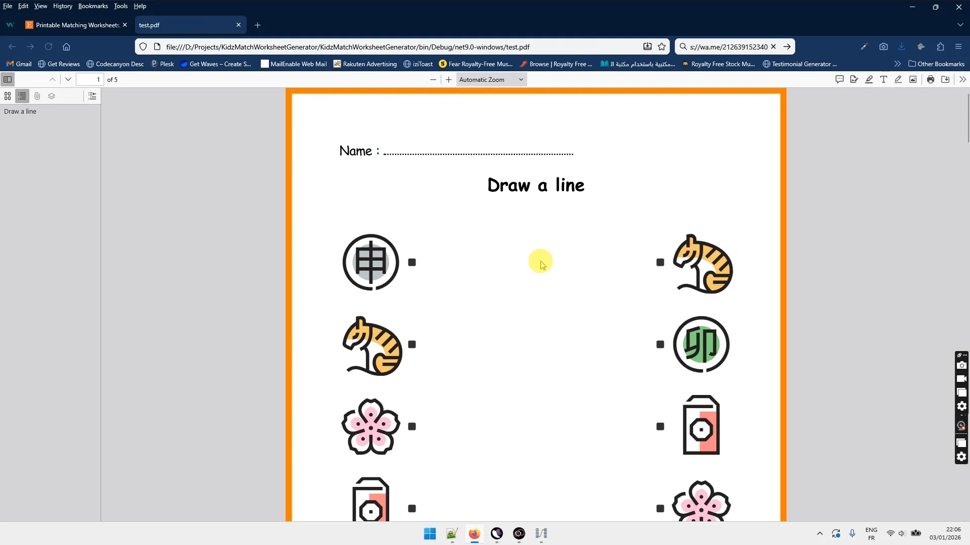 Worksheet Created Using Kids Match Worksheet Generator