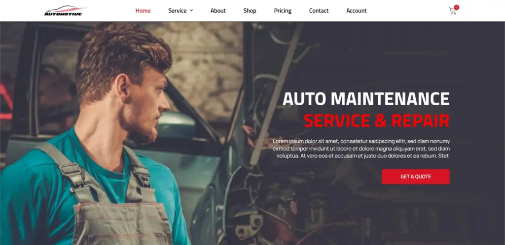 Automotive WordPress Template