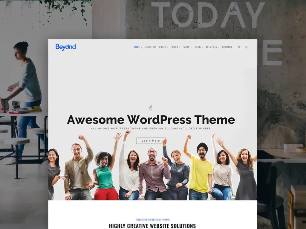 Beyond WordPress Theme Template by Visualmodo