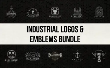 Industrial Logos & Emblems Bundle Feature Image