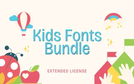Kids Fonts Bundle Feature Image