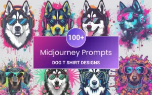 100+ Midjourney Prompts - Dog T Shirt Designs | Commercial License