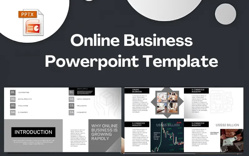 Online Business PowerPoint Template Feature Image