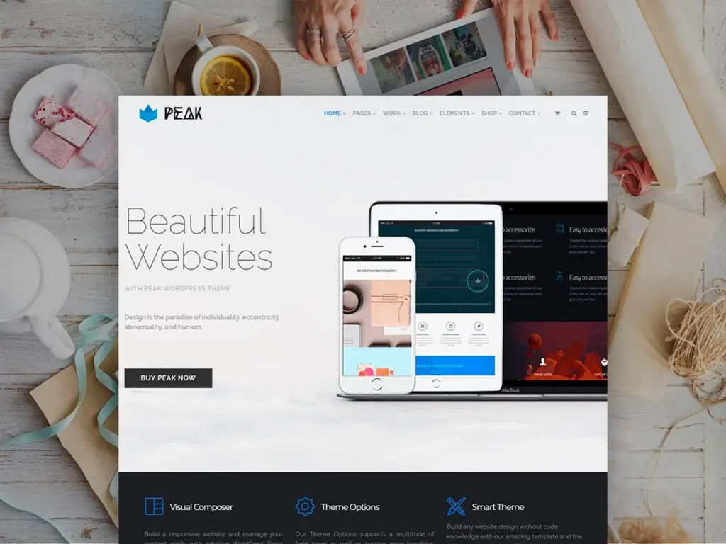 Peak WordPress Theme Templates by Visualmodo