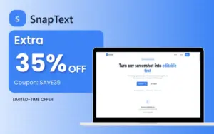 SnapText 35% Off Flash Sale Banner