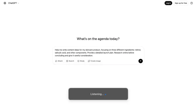 Using Blip AI to generate an prompts for ChatGPT using speech