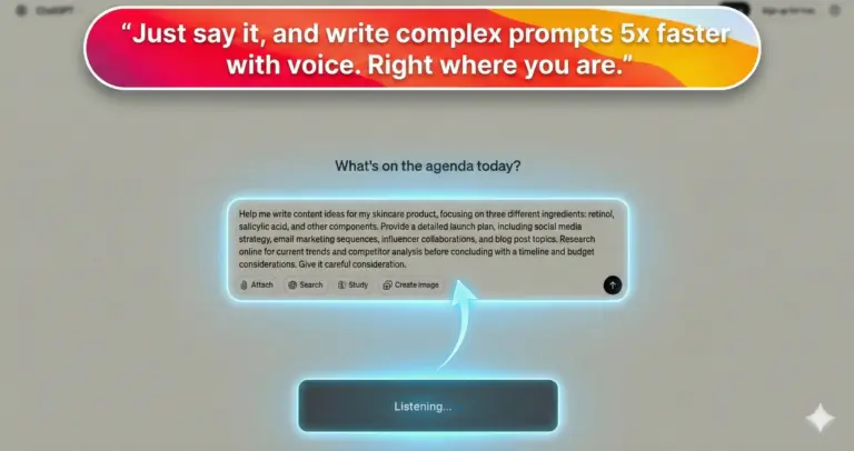 Using Blip AI to generate an prompts for ChatGPT using speech