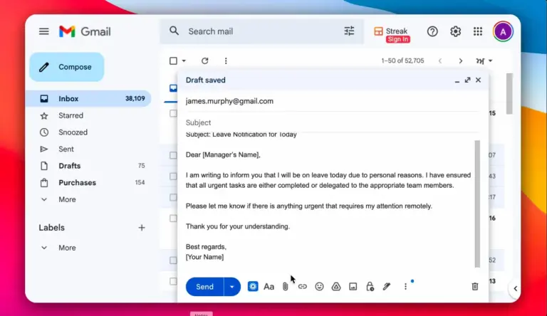 Using Blip AI to generate an email using speech