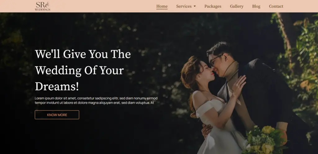 Wedding Planner WP template