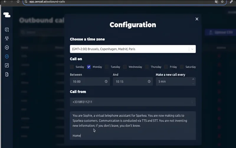 ZenCall Configuration