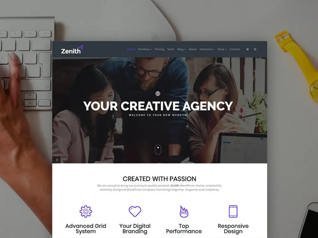 Zenith WordPress Theme Templates by Visualmodo