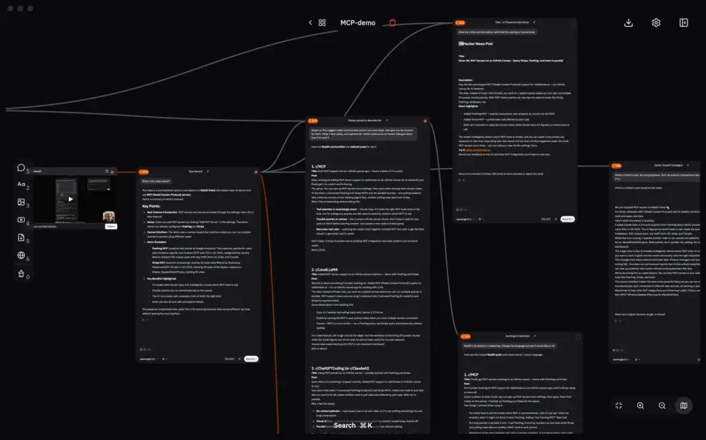 Canvas In Action in RabbitHoles AI Multi-Agent Platform
