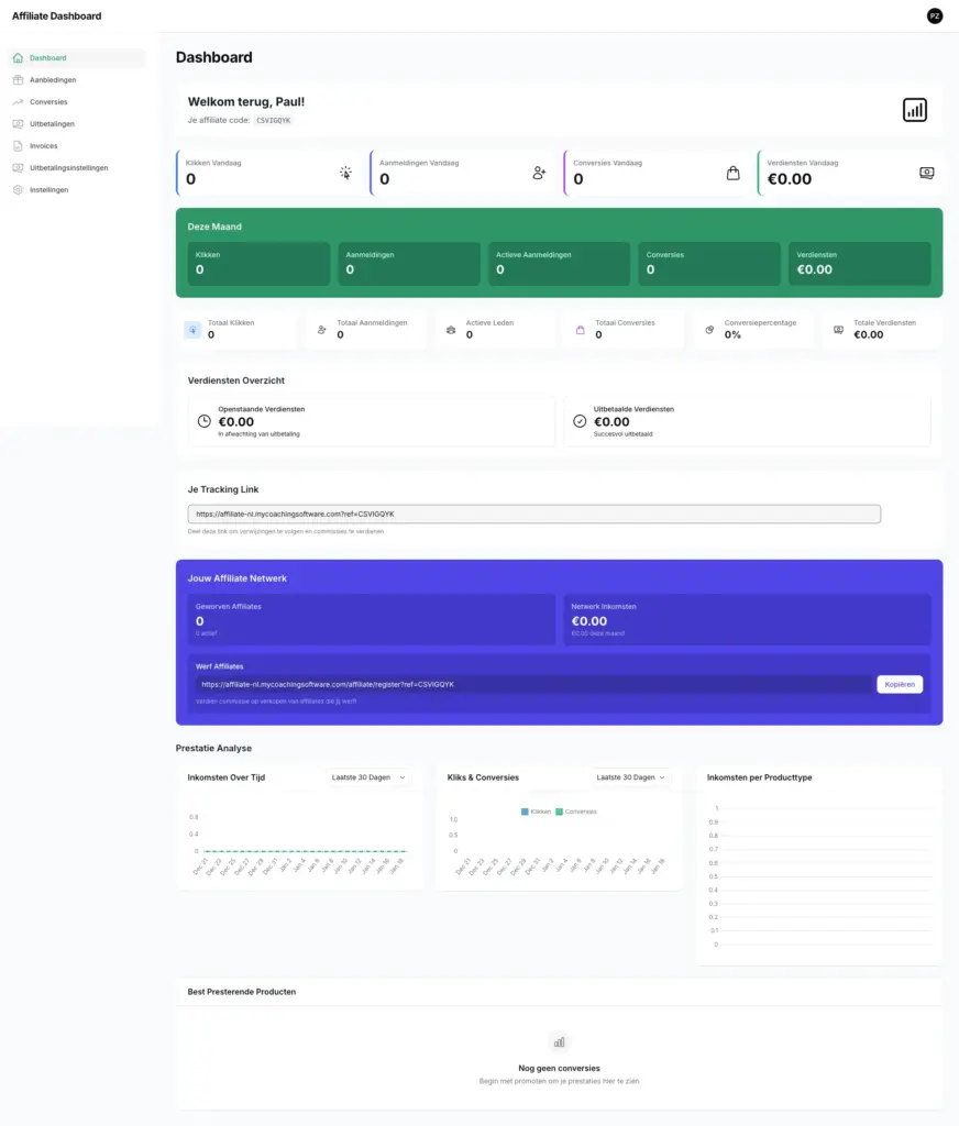 MyCoachingSoftware Affiliate Page
