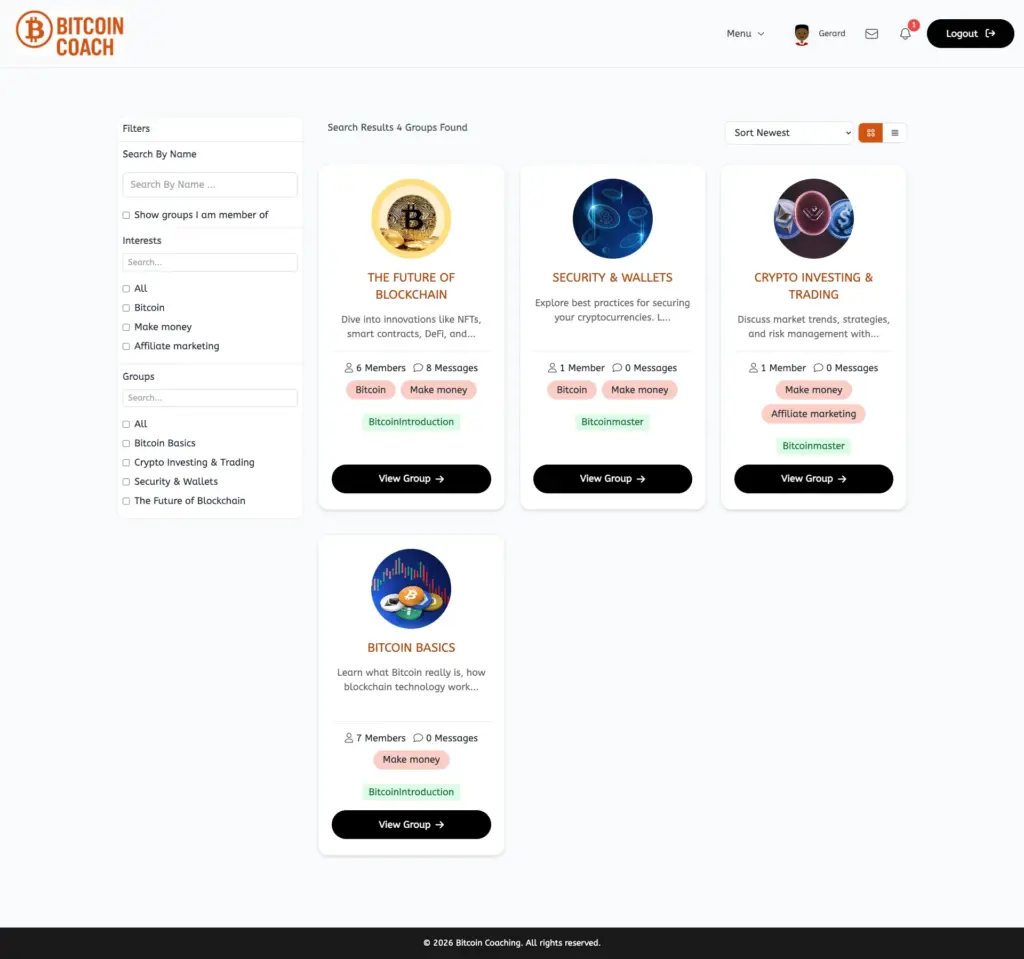 MyCoachingSoftware Groups