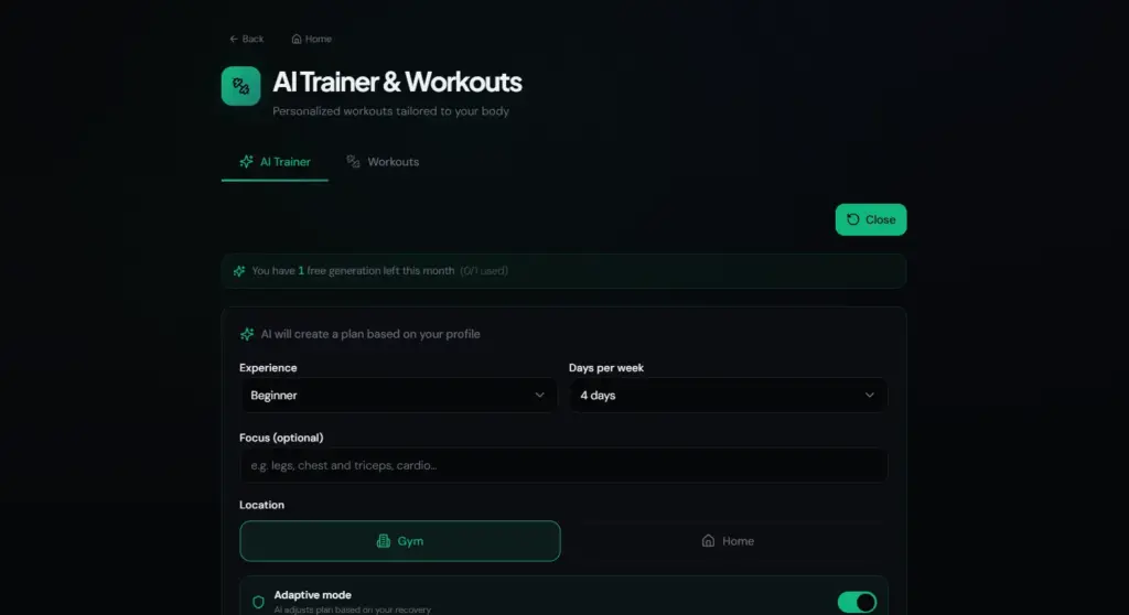 AI Trainer in NutriAI