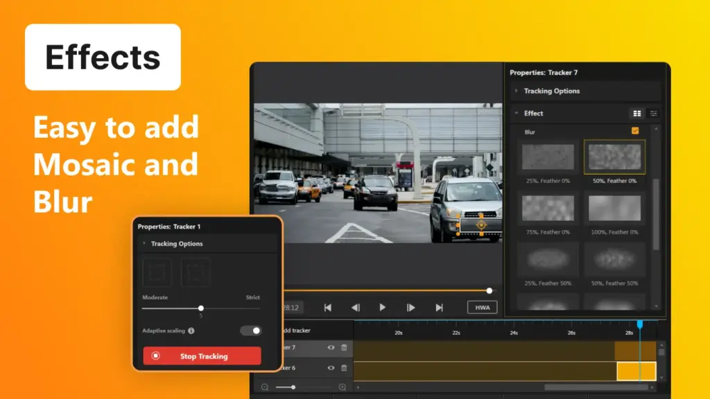 Add effects with Nero Motion Tracker