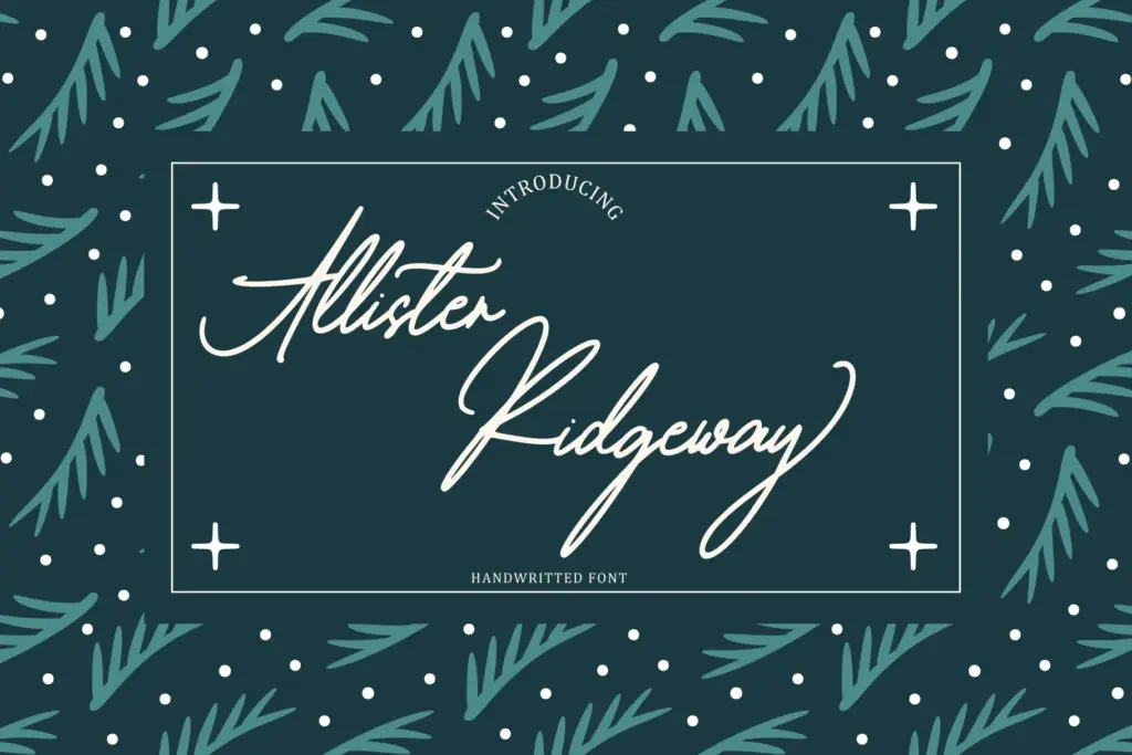 Allister Ridgeway handwritten font of 20 Handwritten-Style Fonts Bundle