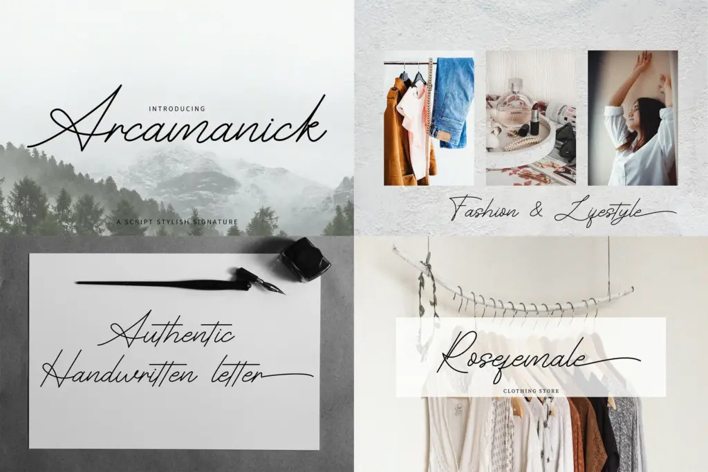 A stylish signature-style font with authentic handwritten strokes, a professional option from the Popular Script Fonts bundle.