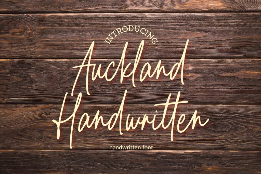 Auckland Handwritten font of 20 Handwritten-Style Fonts Bundle