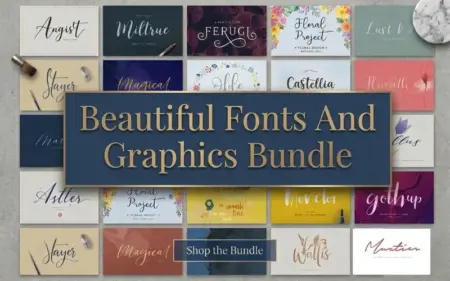 Beautiful Fonts And Graphics Bundle Feature Image