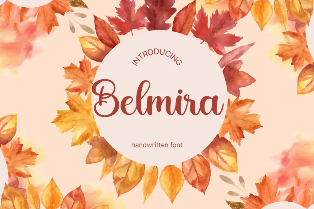 Belmira handwritten font of 20 Handwritten-Style Fonts Bundle