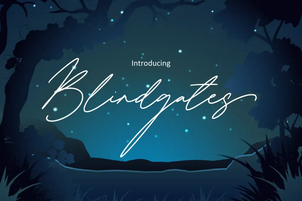 Blindgates handwritten font of 20 Handwritten-Style Fonts Bundle