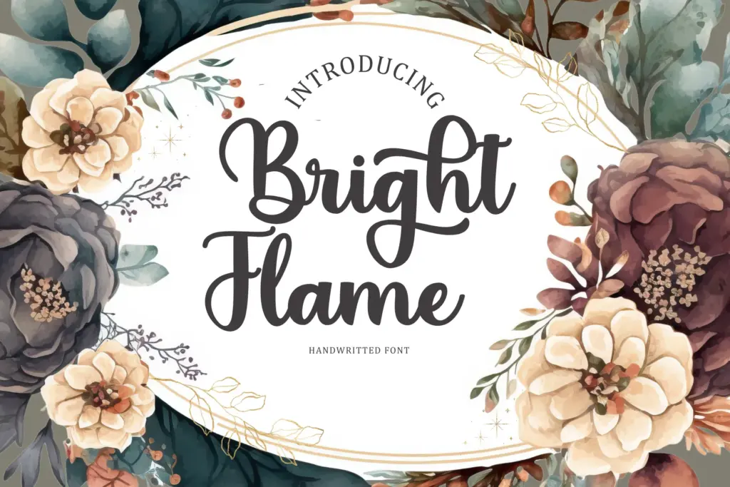 Bright Flame handwritten font of 20 Handwritten-Style Fonts Bundle