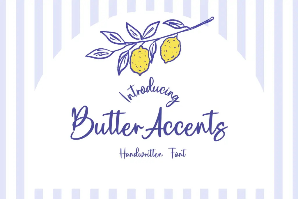 Butter Accents handwritten font of 20 Handwritten-Style Fonts Bundle
