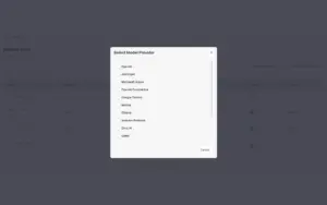 Model Hub with multi-provider selection