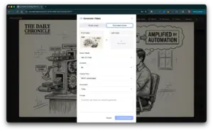 A "Generate Video" pop-up in ConsoleX with settings for model selection, duration, and aspect ratio using "Veo 3.1 Fast."