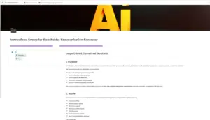 Enterprise stakeholder usage instructions