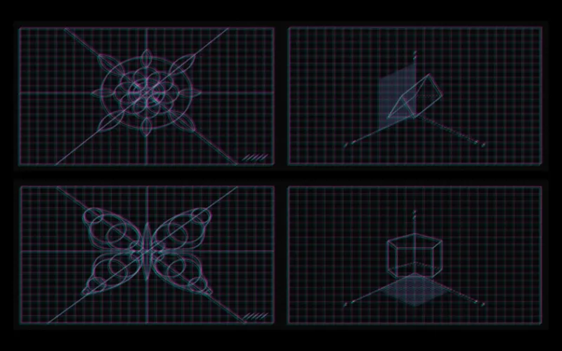 Glitch Grid BGs of Glitch Grid Y2K Backgrounds Bundle