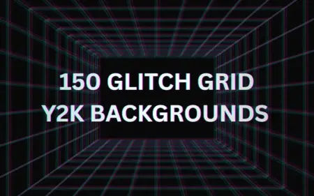 Glitch Grid Y2K Backgrounds Bundle Feature Image