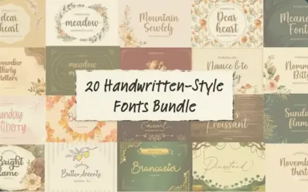 Handwritten-Style Fonts Bundle Feature Image