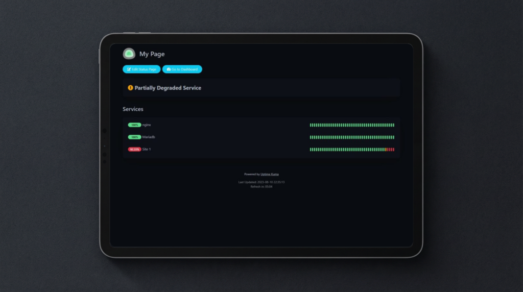 User's Profile Page In Monitor by PodPapa