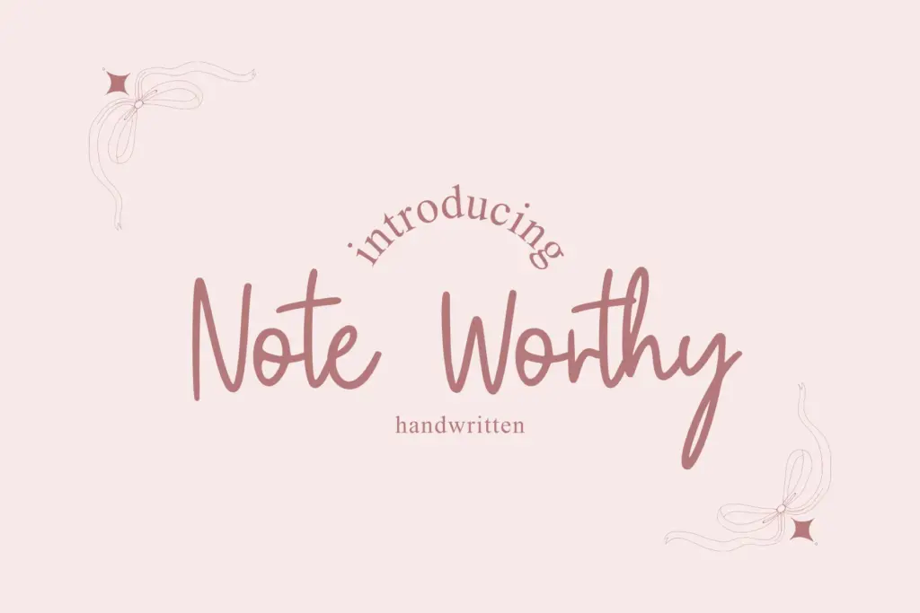 Note Worthy handwritten font of 20 Handwritten-Style Fonts Bundle