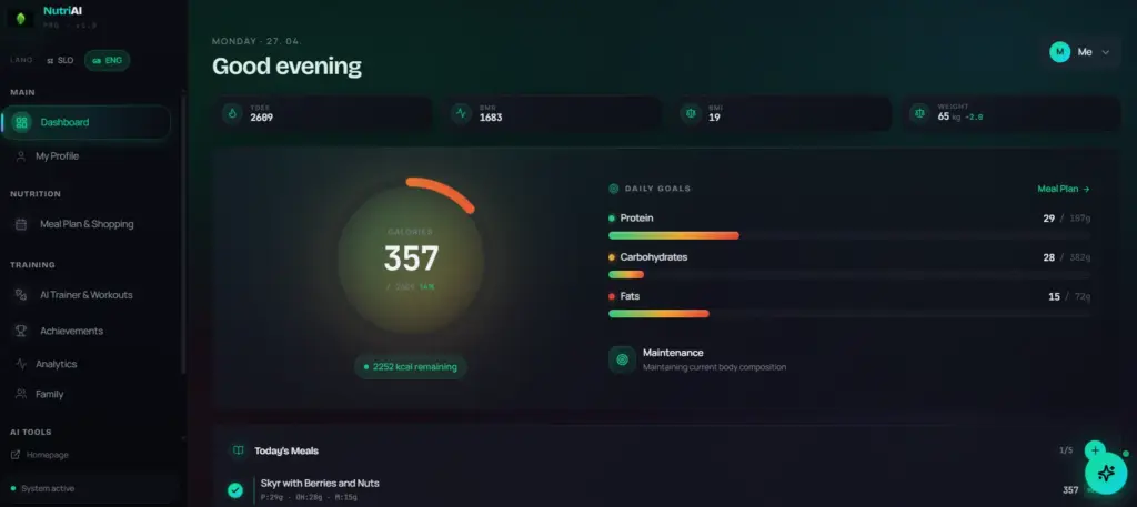 NutriAI Dashboard