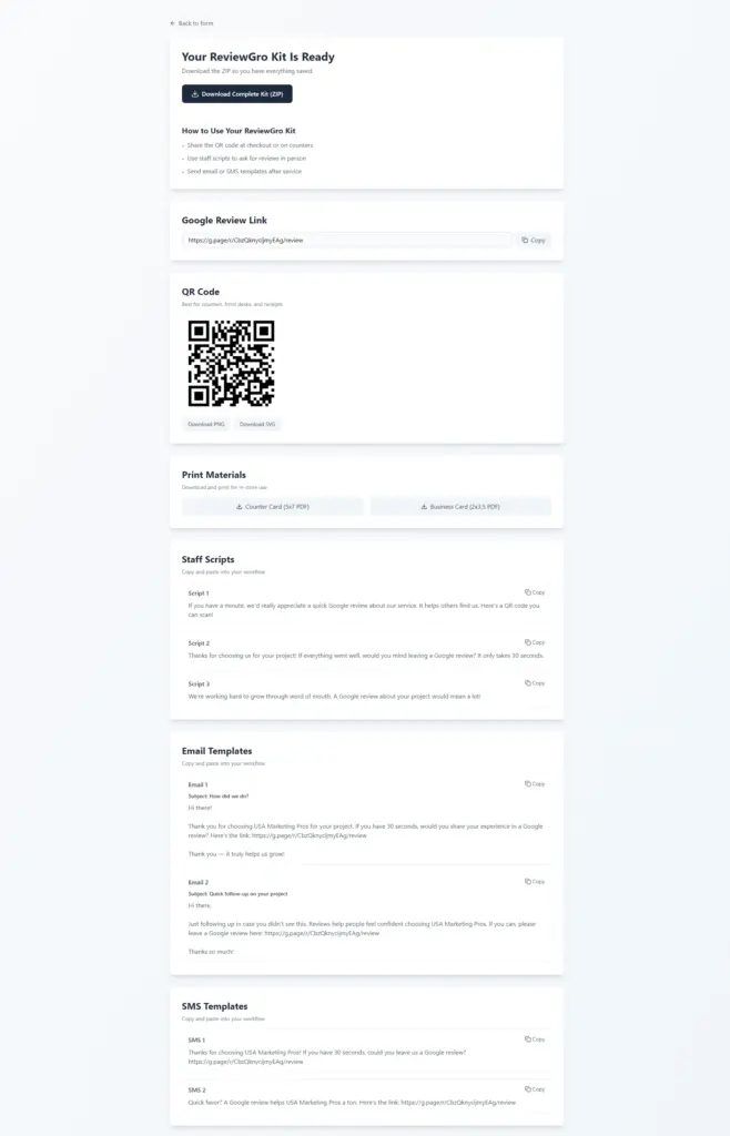Google review assets generated with reviewgro - Get google reviews
