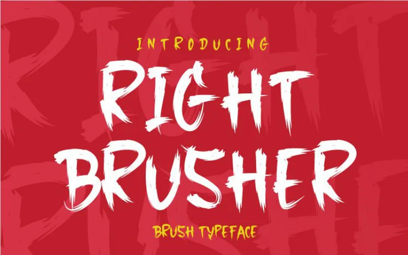 Right Brusher hand brush font included in the bundle