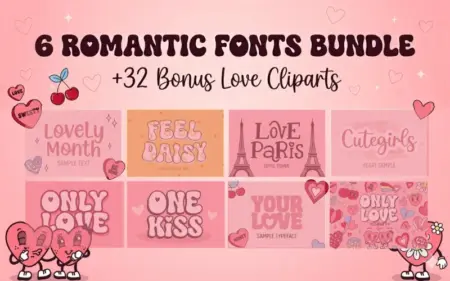 Romantic Fonts Bundle Feature Image